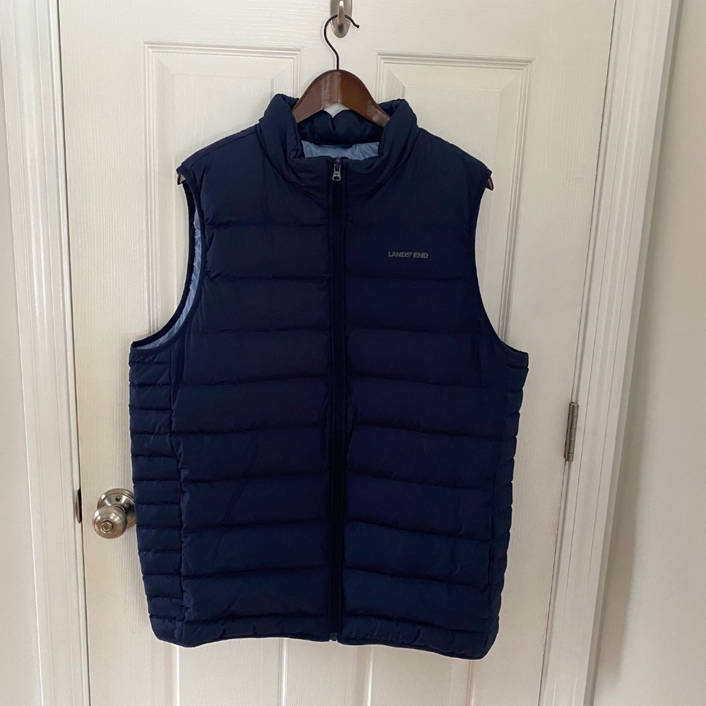 Mens Lands' End Puffer Vest Large Tall (NWOT)